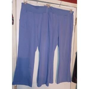 Woman's scrub pants size petite small lot of 2 blue medical